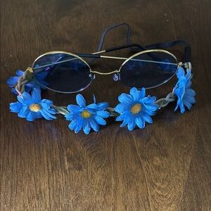 Blue Floral Sunglasses